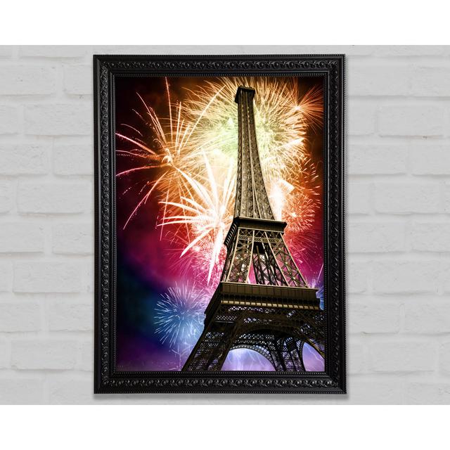 Eiffel Tower Fireworks 1 - Print Ebern Designs Size: 141.4cm H x 100cm W on Productcaster.