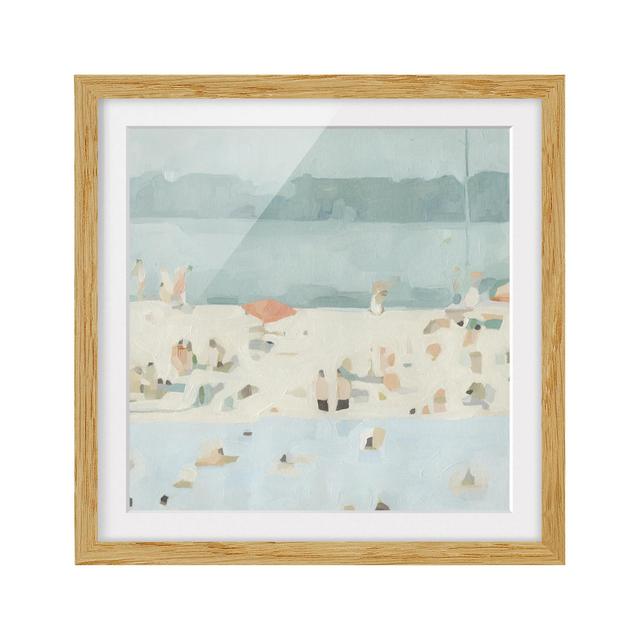 Picture With Frame - Sandbank In The Sea II - Square 1:1 Mat Highland Dunes Frame Option: Brown Framed, Size: 70cm H x 70cm W x 2cm D on Productcaster.