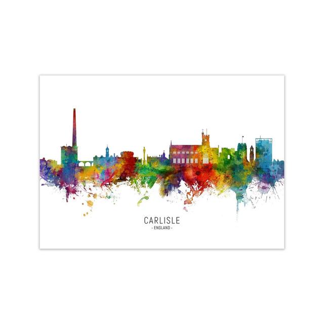 Carlisle England Skyline by Michael Tompsett - Print Ebern Designs Size: 21cm H x 30cm W x 1cm D, Format: Unframed on Productcaster.