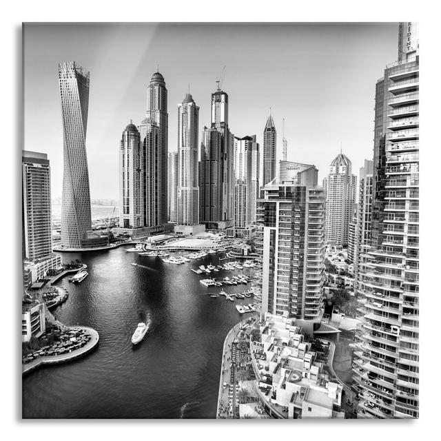 Dubai Metropolis - Unframed Photograph on Glass Ebern Designs Size: 60cm H x 60cm W x 0.4cm D on Productcaster.