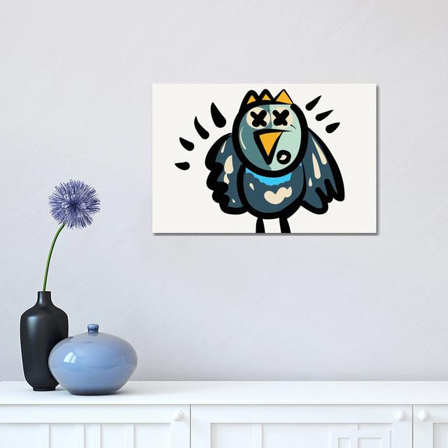 Alfred the Cool Bird by Emmanuel Signorino - Wrapped Canvas Painting Happy Larry Size: 30.48cm H x 45.72cm W x 1.91cm D on Productcaster.