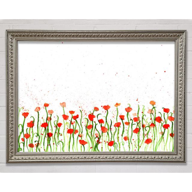 Red Poppy Garden Splash - Print Rosalind Wheeler Size: 21cm H x 29.7cm W x 3cm D on Productcaster.