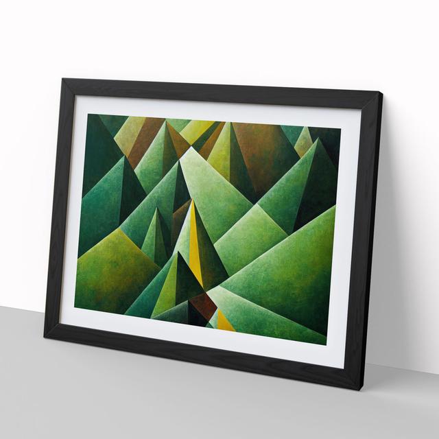 Fascinating Abstract Forest - Picture Frame Graphic Art Alpen Home Frame Colour: Black, Size: 46cm H x 64cm W x 2cm D on Productcaster.