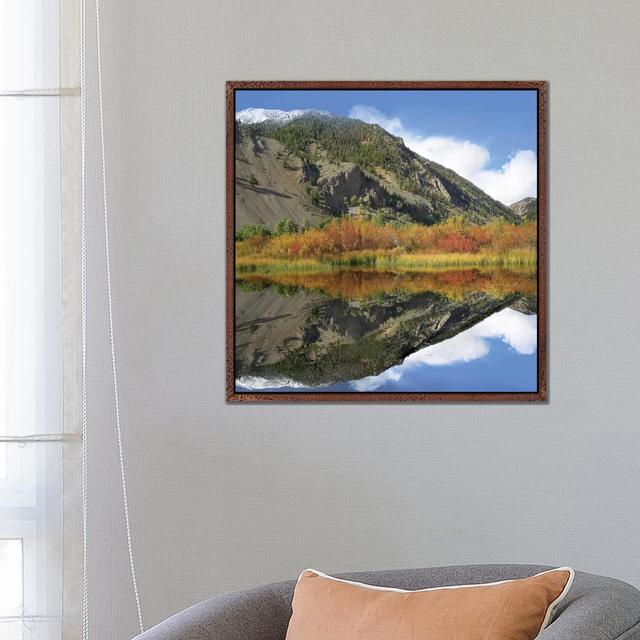 Boulder Mountains Reflected In Pond, Idaho by Tim Fitzharris - Gallery-Wrapped Canvas Giclée on Canvas Union Rustic Size: 66.04cm H x 66.04cm W x 3.81 on Productcaster.