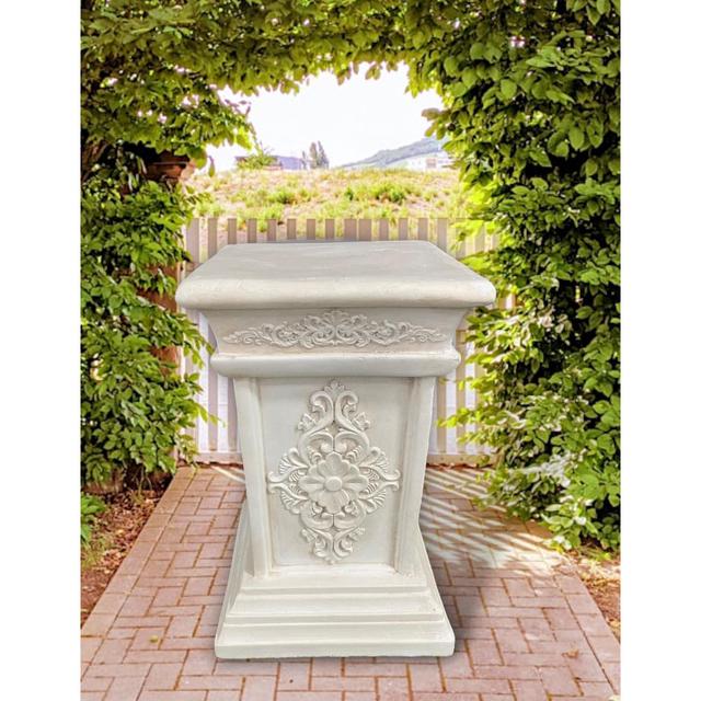 Roman Etched Garden Pillar Fleur De Lis Living on Productcaster.