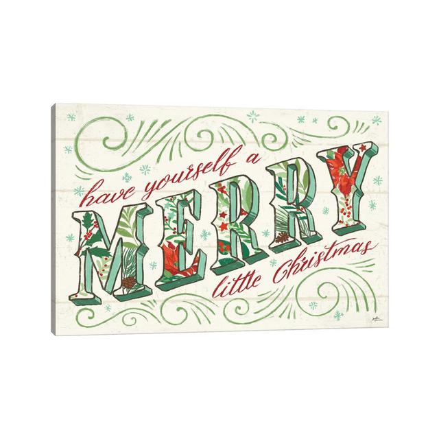 Holiday Joy I by Janelle Penner - Wrapped Canvas Typography The Seasonal Aisle Size: 66.04cm H x 101.6cm W x 3.81cm D on Productcaster.