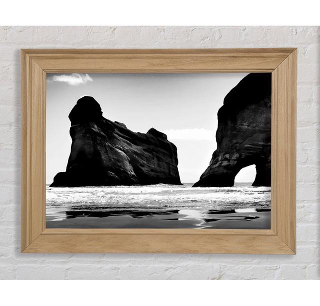 The Doorway To The Ocean B N W - Print Bright Star Size: 84.1cm H x 142.2cm W x 8cm D on Productcaster.