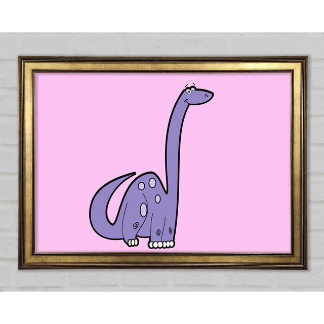 Tall DinosaurFramed Print Happy Larry Colour: Pink, Size: 42cm H x 59.7cm W x 1.5cm D on Productcaster.