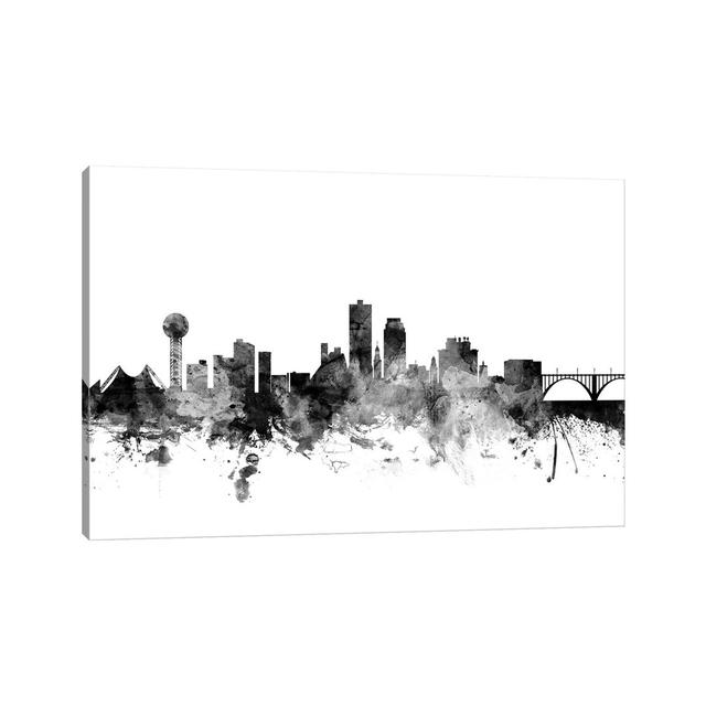 Knoxville, Tennessee In Black & White by Michael Tompsett - Wrapped Canvas Gallery-Wrapped Canvas Giclée Latitude Run Size: 101.6cm H x 152.4cm W x 3. on Productcaster.