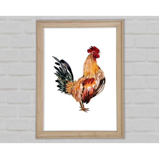 Chicken Call - Print August Grove Size: 29.7cm H x 42cm W x 1.5cm D, Format: Natural Framed Paper on Productcaster.