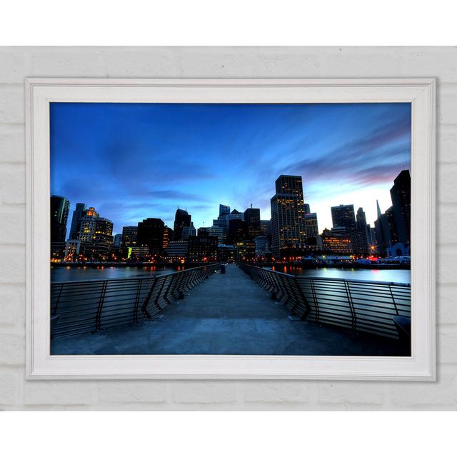 San Francisco At Dusk Framed Print Bright Star Size: 59.7cm H x 84.1cm W x 1.5cm D on Productcaster.