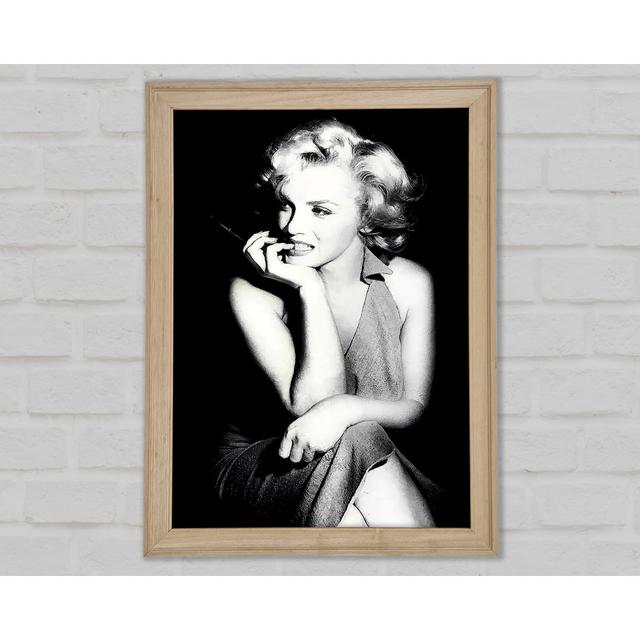 Marilyn Monroe Stare - Single Picture Frame Art Prints Ebern Designs Size: 84.1cm H x 59.7cm W x 1.5cm D on Productcaster.