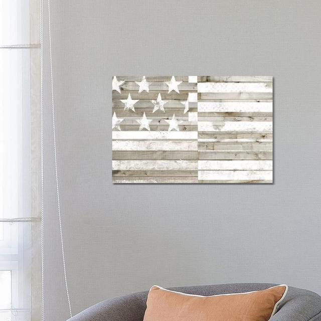 Americana Flag by Studio W - Wrapped Canvas Print August Grove Size: 45.72cm H x 66.04cm W x 1.91cm D on Productcaster.