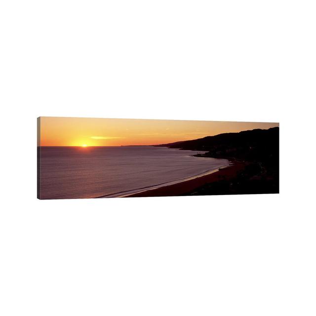 Beach At Sunset, Malibu Beach, Malibu, Los Angeles County, California, USA Highland Dunes Size: 50.8cm H x 152.4cm W x 1.91cm D on Productcaster.