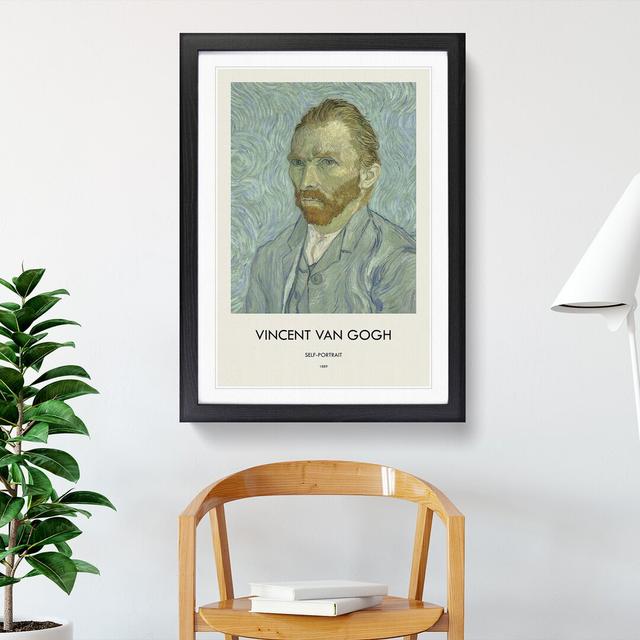 Self Portrait Vol.7 by Vincent Van Gogh - Picture Frame Painting East Urban Home Size: 36cm H x 27cm W x 2cm D, Frame Option: Black on Productcaster.