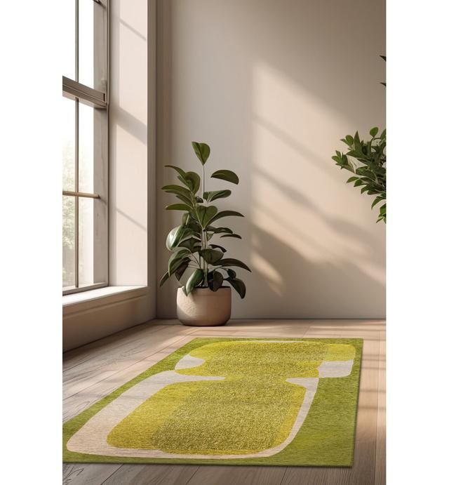 Beom Machine Woven Green Area Rug Metro Lane Rug Size: Rectangle 80 x 150cm on Productcaster.