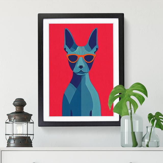 Sphynx Cat Pop Art Vol.1 - Single Picture Frame Graphic Art ClassicLiving Size: 34cm H x 25cm W x 2cm D, Frame Option: Walnut on Productcaster.