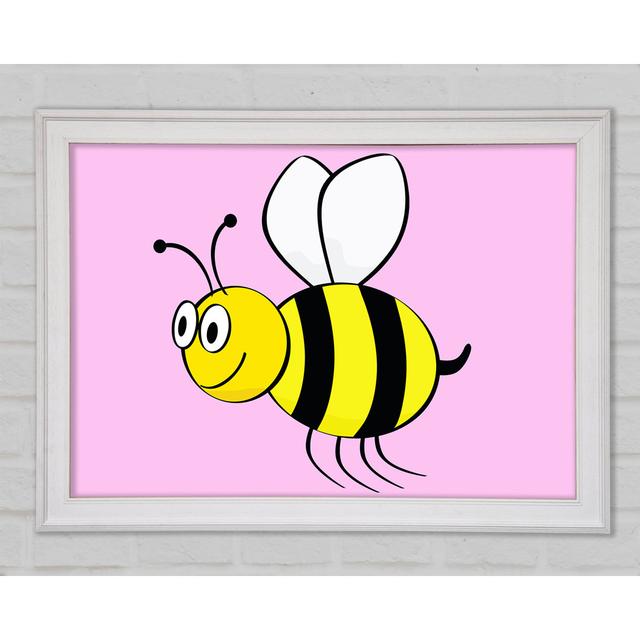 Buzzing Bee - Single Picture Frame Art Prints Harriet Bee Colour: Pink, Size: 84.1cm H x 118.9cm W x 1.5cm D on Productcaster.