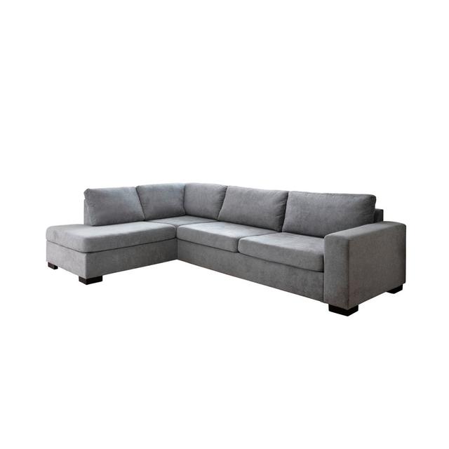 Gepolstertes Sofa und Recamiere HomeGroup Ausrichtung: Ausrichtung Links, Polsterfarbe: Grau on Productcaster.