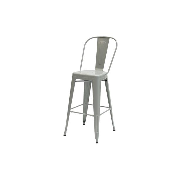 Bourke 77 cm Bar Stool (Set of 4) Williston Forge Colour: Light Grey on Productcaster.