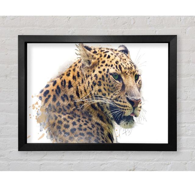 Watercolor Splash Leopard - Single Picture Frame Art Prints Latitude Vive Size: 42cm H x 59.7cm W on Productcaster.