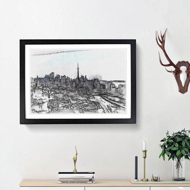 Snowy Toronto in Abstract - Picture Frame Graphic Art Print East Urban Home Frame Option: Black Framed, Size: 27cm H x 36cm W x 2cm D on Productcaster.