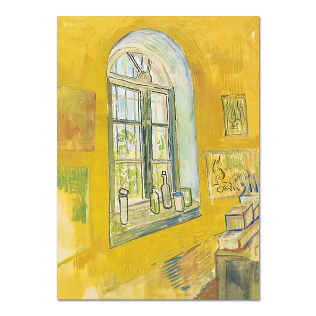 Window into the Studio by Vincent Van Gogh - Unframed Painting Rosalind Wheeler Size: 95cm H x 65cm W on Productcaster.