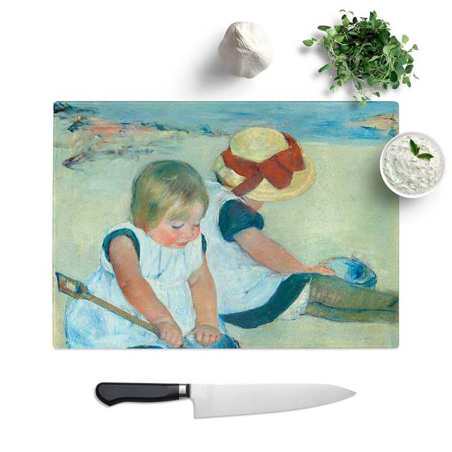 Children Playing on the Beach by Mary Cassatt Chopping Board East Urban Home Size: 0.4cm H x 28.5cm W x 39cm L on Productcaster.