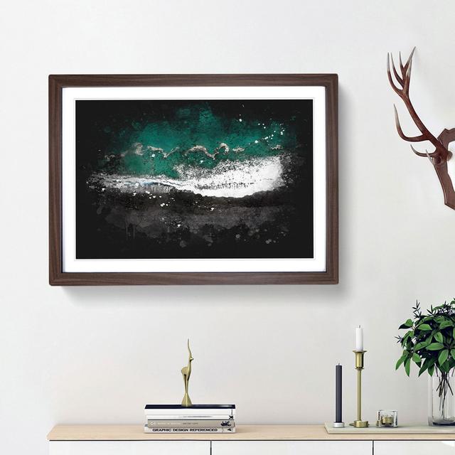 Above the Black Sand Beach in Iceland - Picture Frame Graphic Art Print East Urban Home Frame Option: Walnut Framed, Size: 62cm H x 87cm W x 2cm D on Productcaster.