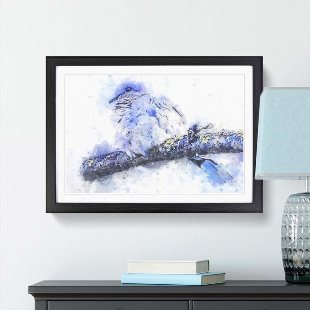 Turtledove in Abstract - Picture Frame Painting Print East Urban Home Frame Option: Black, Size: 40cm H x 60cm W x 2cm D on Productcaster.