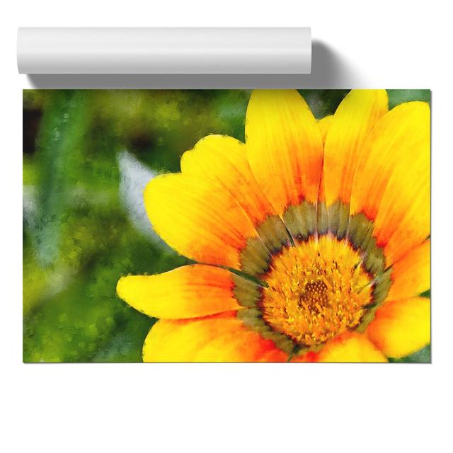 Bright Yellow Flower - Unframed Graphic Art East Urban Home Size: 42cm H x 59cm W x 0.1cm D on Productcaster.