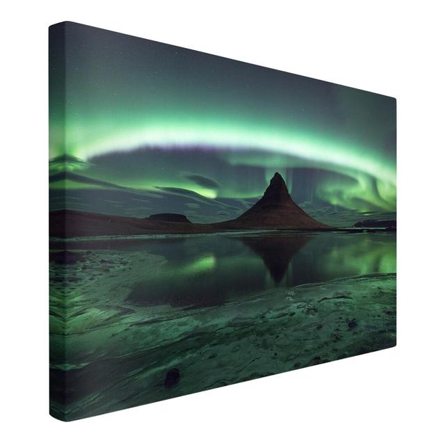 13005/Rectangle/Wall Art - Northern Lights in Iceland Union Rustic Size: 40cm H x 60cm W on Productcaster.