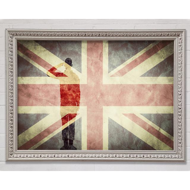 Salute The Flag - Single Picture Frame Art Prints Bright Star Size: 42cm H x 59.7cm W x 3cm D on Productcaster.