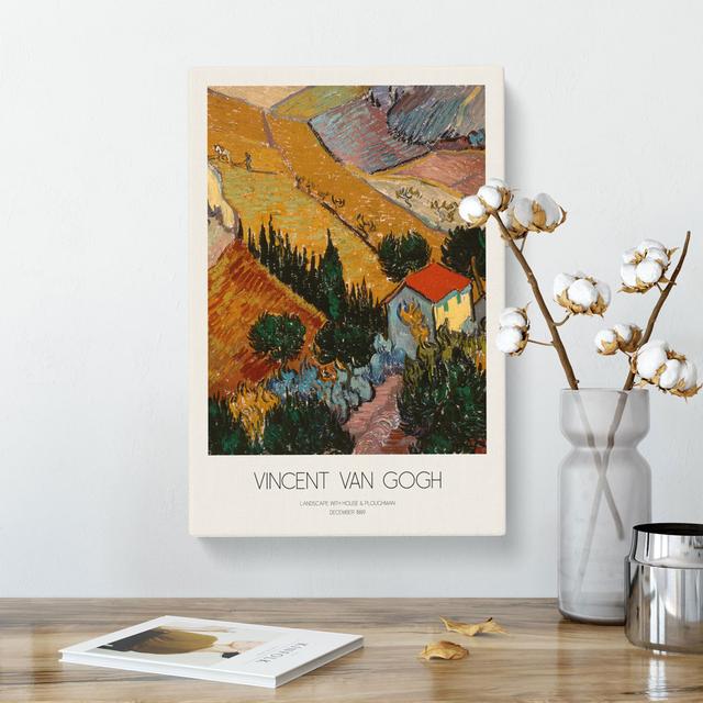 Landscape With Border by Vincent Van Gogh - Wrapped Canvas Painting East Urban Home Size: 50cm H x 35cm W x 3cm D on Productcaster.