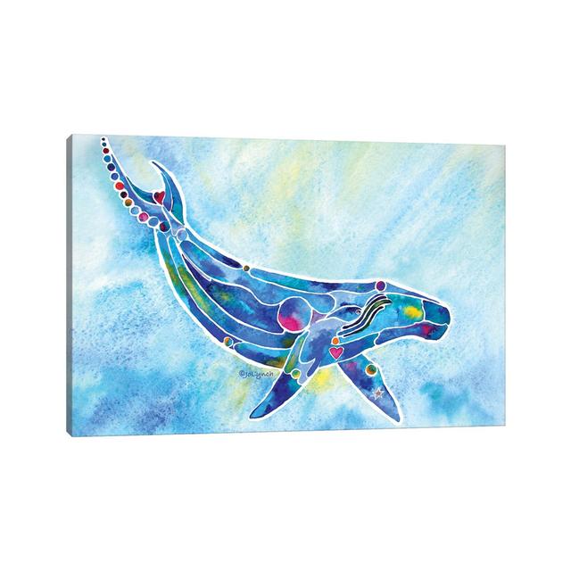 Whale Humpback by Jo Lynch - Wrapped Canvas Gallery-Wrapped Canvas Giclée Breakwater Bay Size: 45.72cm H x 66.04cm W x 1.91cm D on Productcaster.