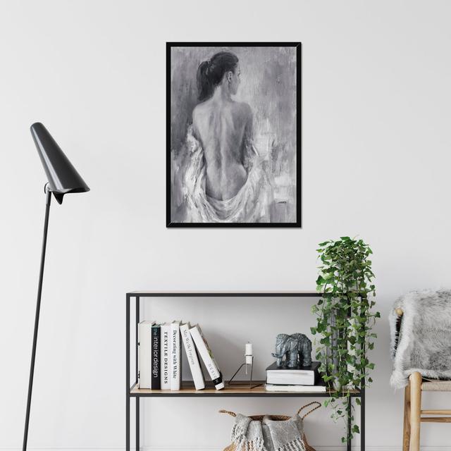 Draped Figure I by Ethan Harper - Painting Print Etta Avenue Format: Black Framed Paper Print, Size: 50cm H x 34cm W on Productcaster.