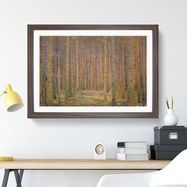 Fir Tree Forest by Gustav Klimt - Picture Frame Painting East Urban Home Frame Option: Walnut Framed, Size: 48cm H x 65cm W x 2cm D on Productcaster.