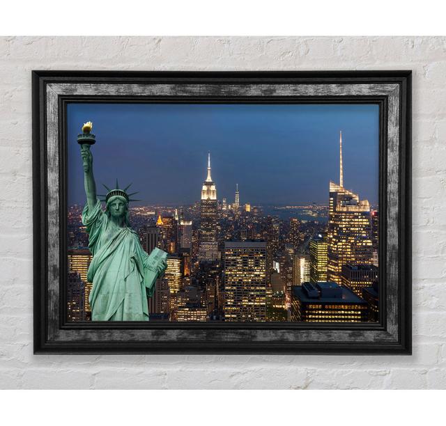 Lights Of The Big City - Single Picture Frame Art Prints Ebern Designs Size: 59.7cm H x 84.1cm W x 8cm D on Productcaster.