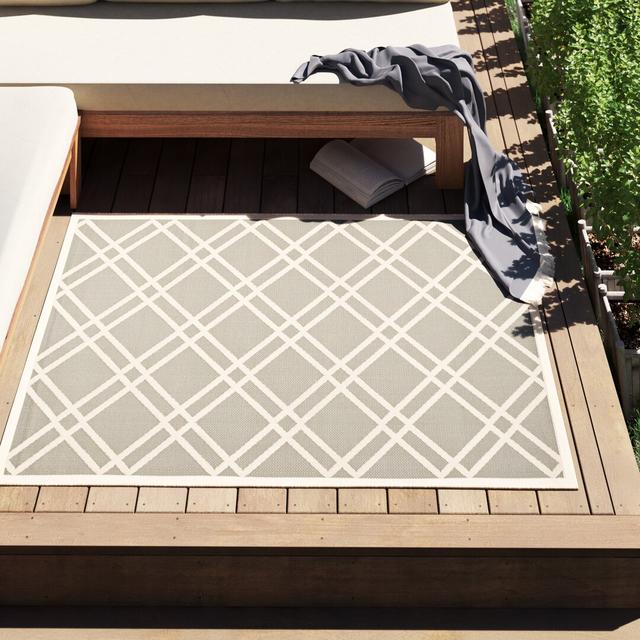 Joyner Anthracite/Beige Indoor/Outdoor Area Rug Ophelia & Co. Rug Size: Rectangle 160 x 230cm on Productcaster.