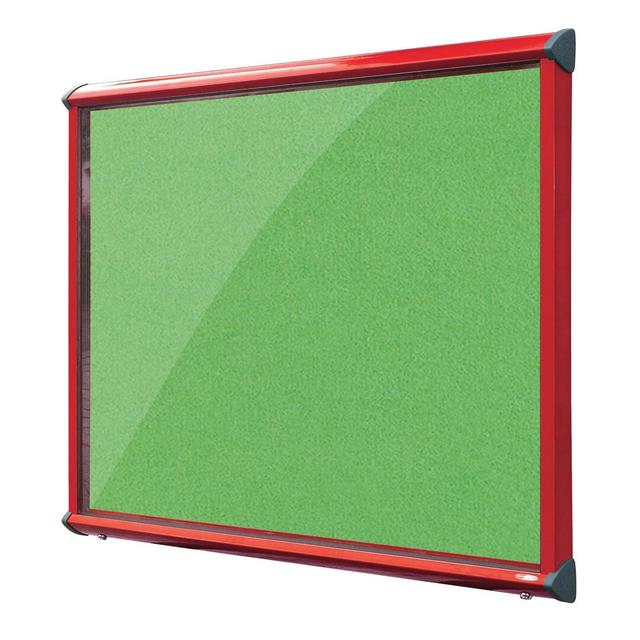 Exterior Wall Mounted Bulletin Board Symple Stuff Size: 57cm H x 71.2cm W, Colour: Apple Green, Frame Finish: Green on Productcaster.