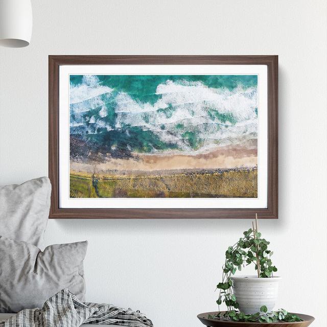 Beach in Keiss in Scotland - Picture Frame Painting East Urban Home Size: 36cm H x 48cm W x 2cm D, Frame Option: Walnut Framed on Productcaster.