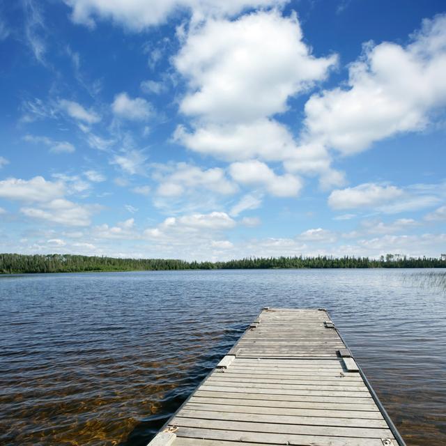 Wilderness Lake by Sharply_done - No Frame Art Prints on Canvas 17 Stories Size: 30cm H x 30cm W on Productcaster.