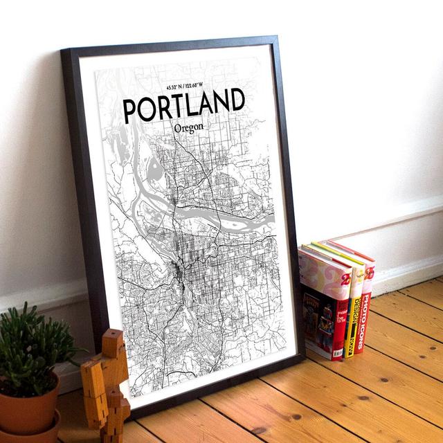 Portland - Unframed Graphic Art Print on Paper East Urban Home Size: 61cm H x 45.7cm W x 0.1cm D on Productcaster.