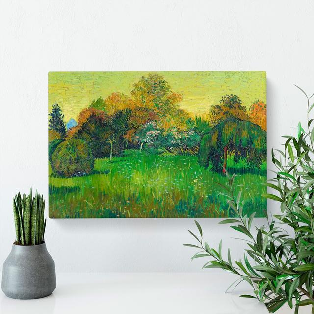 The Poets Garden by Vincent Van Gogh - Wrapped Canvas Painting East Urban Home Size: 40cm H x 60cm W x 3cm D on Productcaster.