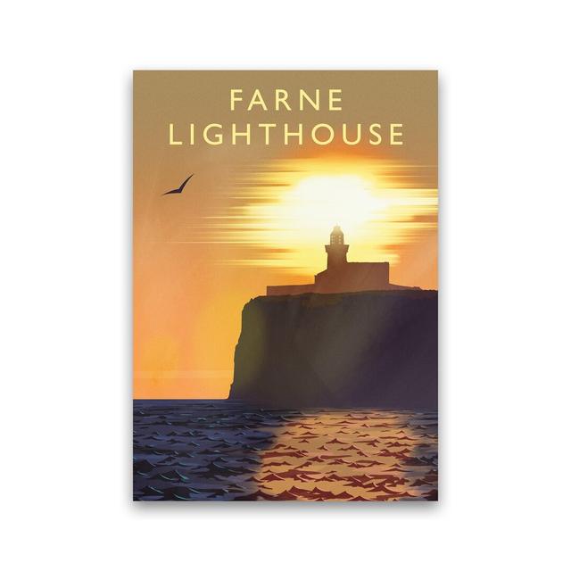 Farne Lighthouse Portrait by Richard O'Neill - Print Corrigan Studio Size: 59cm H x 42cm W x 1cm D, Format: Unframed on Productcaster.