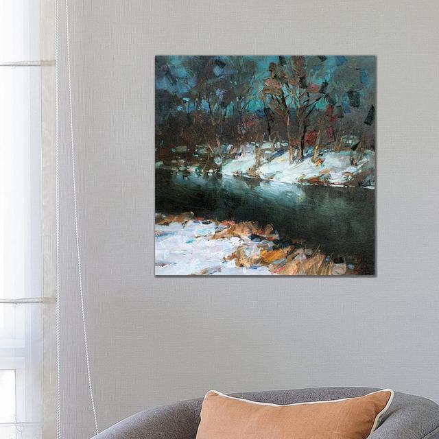 First Snow by Sergey Alexandrovich Pozdeev - Gallery-Wrapped Canvas Giclée on Canvas Lark Manor Format: No Frame, Size: 66.04" H x 66.04" W x 1.905" D on Productcaster.