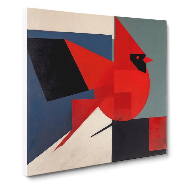 Cardinal Bird Suprematism No.5 - No Frame Art Prints The Seasonal Aisle Size: 35cm H x 35cm W x 3cm D on Productcaster.