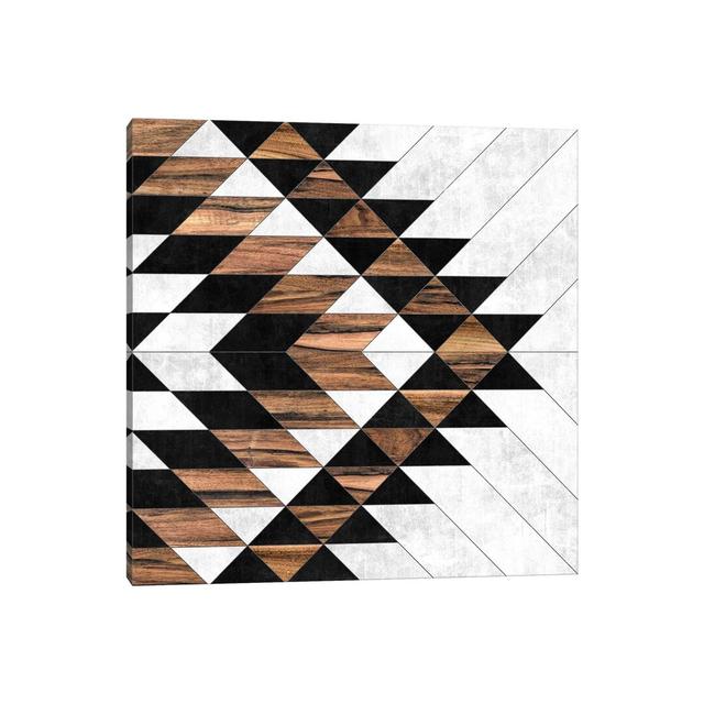 Urban Tribal Pattern No.9 by Zoltan Ratko - Print on Canvas Union Rustic Size: 93.98cm H x 93.98cm W x 3.81cm D, Format: Wrapped Canvas on Productcaster.