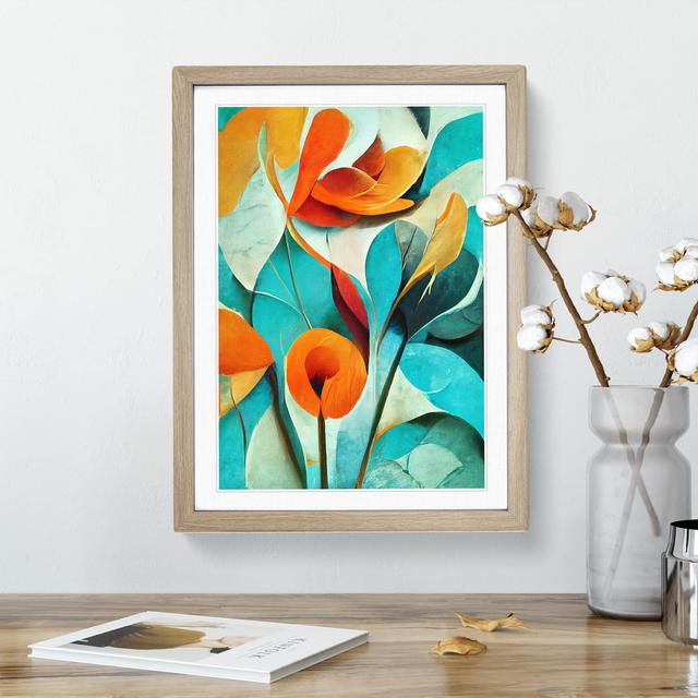 Abstract Floral Painting No.2 - Picture Frame Graphic Art Marlow Home Co. Size: 34cm H x 25cm W, Frame Colour: Beige on Productcaster.