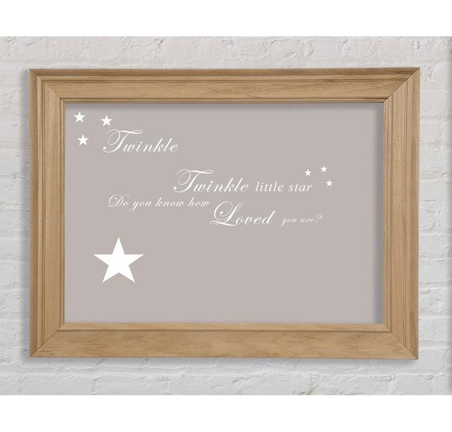 Kinderzimmer Zitat Twinkle Twinkle Little Star 1 Beige - Einzelner Bilderrahmen Kunstdrucke Bright Star Größe: 59,7 cm H x 84,1 cm B on Productcaster.